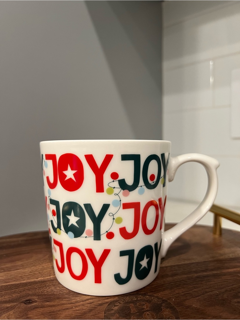 Maud Borup Christmas Joy Joy Joy Ceramic Coffee Mug 20 oz